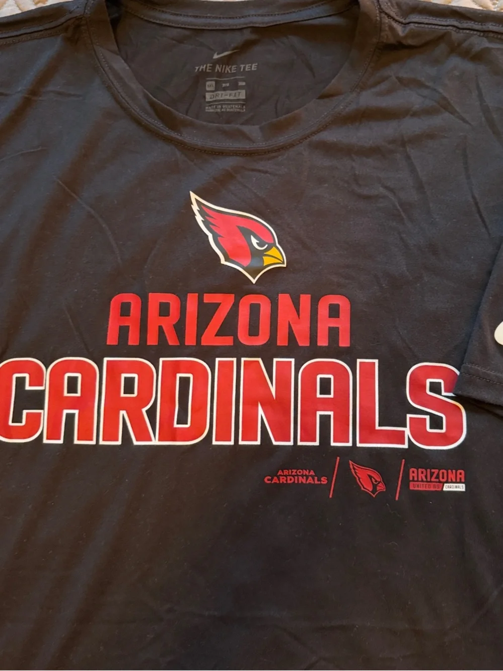 Nike Black Arizona Cardinals Red Graphic T‑Shirt